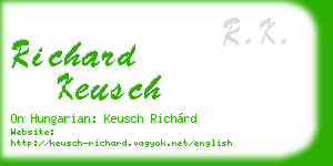 richard keusch business card